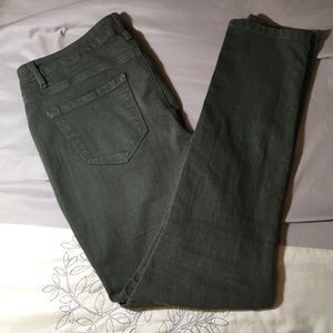 Army green skinny jeans